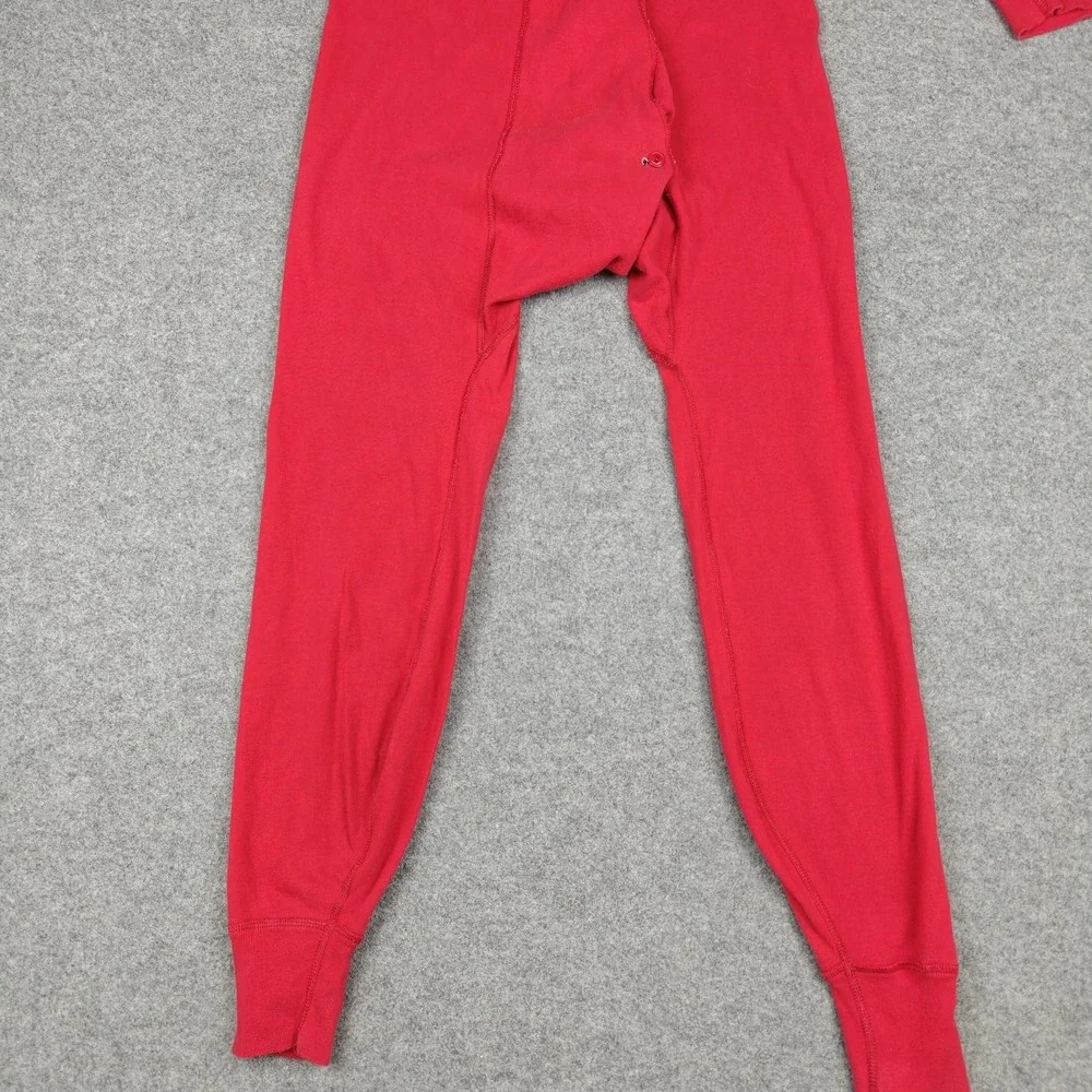 Carhartt Long Johns Mens Large Red Cotton K12 Thermal Union Suit USA Underwear